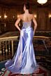 LaDivine CD722 Plunging Neck Side Streamer Dress