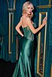 LaDivine CD725 Beaded Corset Bodice Scoop Neckline Strapless Dress