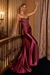 LaDivine CD725 Beaded Corset Bodice Scoop Neckline Strapless Dress