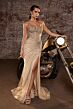 LaDivine CD727 High Slit Embellished Strapless Dress