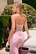 LaDivine CD727 High Slit Embellished Strapless Dress
