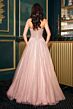 LaDivine CDS541 Basque Waist Embellished Strapless Dress