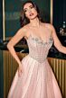 LaDivine CDS541 Basque Waist Embellished Strapless Dress