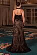 LaDivine CDS550 Slit Skirt with Choker Lace Dress