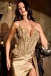 LaDivine CDS556 High Slit with Side Tail Dress