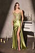 LaDivine CDS556 High Slit with Side Tail Dress