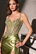 LaDivine CDS556 High Slit with Side Tail Dress