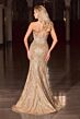 LaDivine CDS557 Basque Waist Embellished Dress