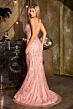 LaDivine CDS557 Basque Waist Embellished Dress