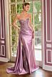 LaDivine CDS565 Side Tail Beaded Corset Bodice Dress