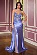 LaDivine CDS565 Side Tail Beaded Corset Bodice Dress