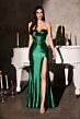 LaDivine CK918 Slit Skirt Sweetheart Neckline Dress