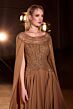LaDivine CL08 Bateau Neckline Cape Sleeve Dress
