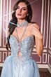 LaDivine CM391 Halter Strap Embellished Dress