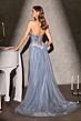 LaDivine CM392 Detachable Overskirt Embellished Dress