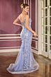 LaDivine CT264 Spaghetti Strap Lace Up Floral Dress