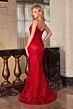 LaDivine J889 Spaghetti Strap Embellished Dress
