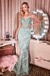 LaDivine J889 Spaghetti Strap Embellished Dress