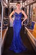 LaDivine J889 Spaghetti Strap Embellished Dress