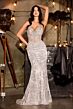 LaDivine J889 Spaghetti Strap Embellished Dress