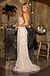 LaDivine J890 Sheer Side High Slit Dress