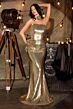 LaDivine J905 Straight Neckline Sequin Dress