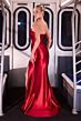 LaDivine J906 Sweep Train Drape Dress