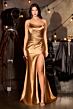 LaDivine J906 Sweep Train Drape Dress