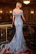 LaDivine KV1130 Off The Shoulder Embellished Dress