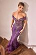 LaDivine KV1130 Off The Shoulder Embellished Dress