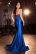 LaDivine KV1136 Sweetheart Neckline Drape Skirt Dress