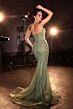 LaDivine KV1137 Sweetheart Keyhole Neckline Embellished Dress
