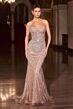 LaDivine KV1137 Sweetheart Keyhole Neckline Embellished Dress