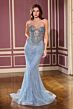 LaDivine KV1137 Sweetheart Keyhole Neckline Embellished Dress
