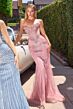 LaDivine KV1139 Sweetheart Keyhole Neckline Lace Up Dress