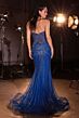 LaDivine KV1139 Sweetheart Keyhole Neckline Lace Up Dress