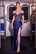 LaDivine KV1140 Beaded Corset Bodice Off The Shoulder Dress