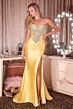 LaDivine KV1142 Beaded Corset Bodice Sweetheart Neckline Dress
