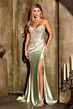 LaDivine KV1142 Beaded Corset Bodice Sweetheart Neckline Dress