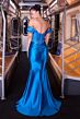LaDivine KV1144 Brush Train Slit Skirt Dress