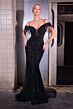 LaDivine SF209 Cold Shoulder Embellished Dress