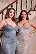 LaDivine CC398C Sweep Train Embellished Plus Size Dress