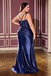 LaDivine CD718C Spaghetti Strap Brush Train Plus Size Dress