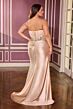 LaDivine KV1136C Slit Skirt Strapless Plus Size Dress
