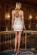 LaDivine CC2430 Strapless Beaded Plunging Neck Dress