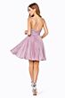 LaDivine AM391 Pleated V-Neck Glitter Dress