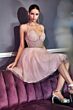 LaDivine CD0148 Double Strap Illusion Bodice Dress