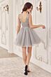 LaDivine CY019 Floral Corset V-Neck Dress