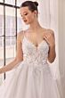 LaDivine SF047 Floral Bodice Spaghetti Straps Dress