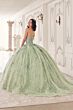LaDivine 15722 Sweetheart Neck Juliet Sleeve Quince Dress